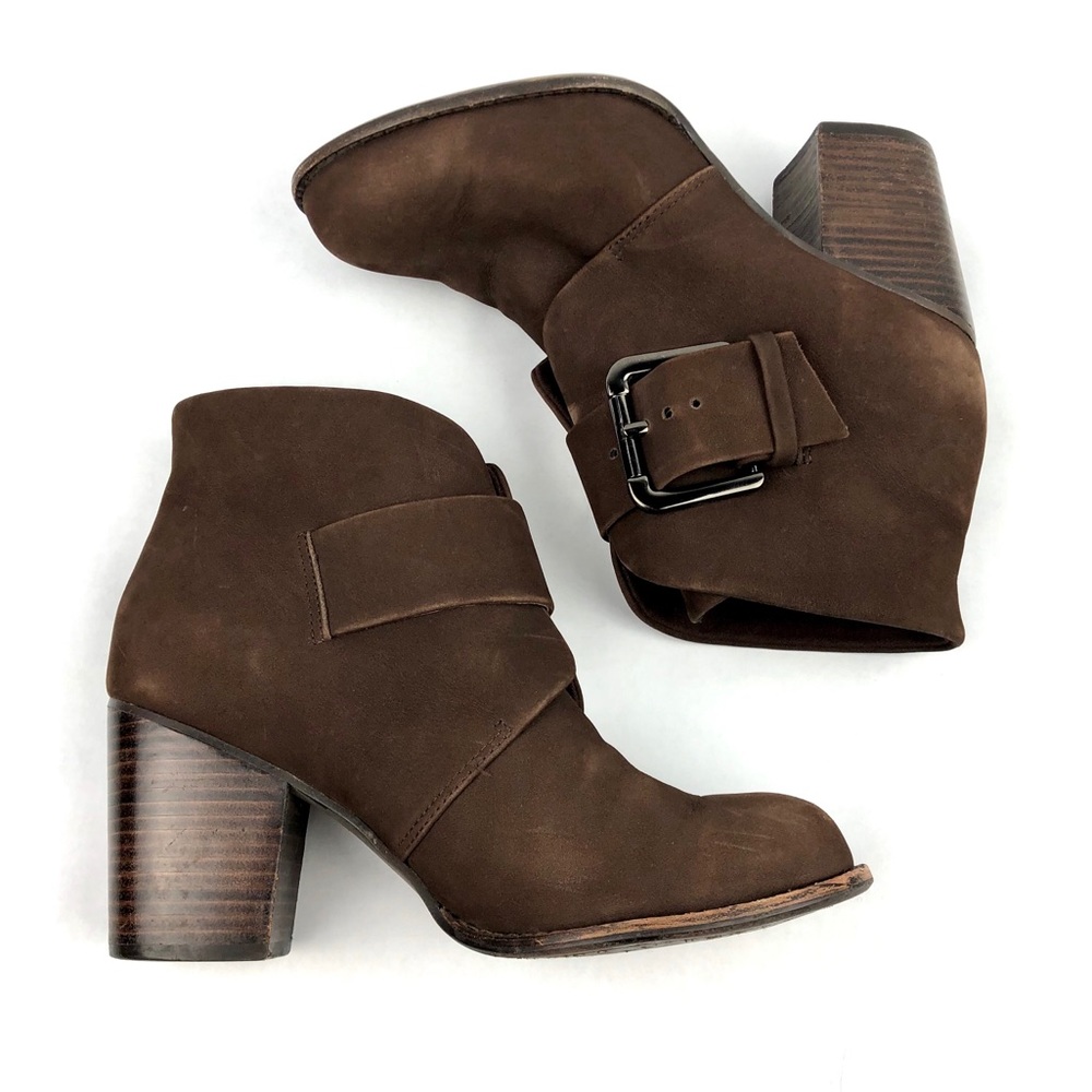 SPLENDID Soft Leather Ankle Buckle Boots, Size 9
